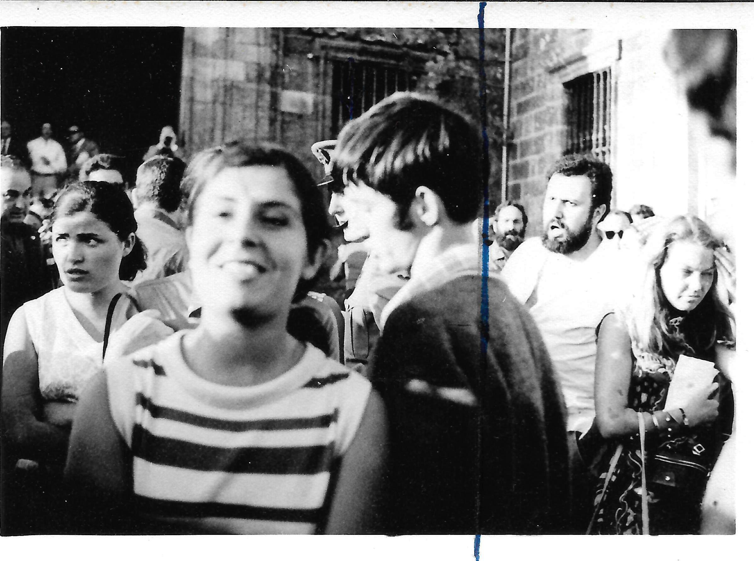 Fotografía á saída da Misa de Rosalía, 1969
